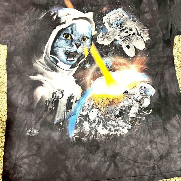 🔥🐱 THE MOUNTAIN Brand SPACE KITTENS Amazing Huge Graphics - Not Vintage or AOP - Picture 2 of 8